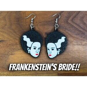 Frankenstein's Bride Halloween Earrings!
